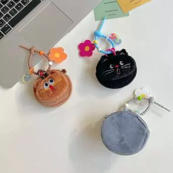 Soft Cartoon Doll Pendant Funny Car Keyring Multi-purpose Plush Cat Earphone Bag Backpack Pendant Style 7