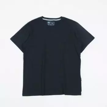 Soft Comfortable Solid Color Loose Half Sleeve Shirt T-shirt Navy(Part of the slight flaw) M(60.00 kg-65.00 kg)