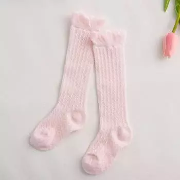 Soft Cotton Baby Socks Newborn Summer Breathable Baby Knee High Socks For Boys Girls Solid Color Kids Long Socks for 0-12M 0 to 3 year