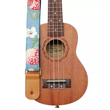 Soft Cotton Ukulele Strap Ukulele Shoulder Strap [MUSIC FIRST] “Strawberry Flower” (Strawberry Flower)