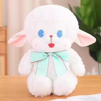 Soft Cute Bow Tie Little Sheep Doll Cute Girl Lamb Throw Pillow Plush Toy Claw Machine Doll Children S Day Gift 20cm