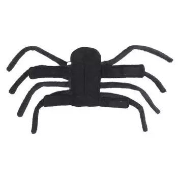 Soft Dog Halloween Spider Costume Black Cat Spider Dress Up Dog Cosplay Spider Outfit Cosplay S