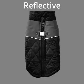 Soft Fleece Dog Clothes Autumn Winter Jacket For Small Dogs Cat Vest Reflective Thick Puppy Coat With Fur Yorkshire Pet Supplies XS чёрный