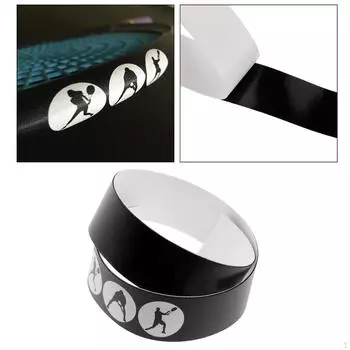 Мягкая гибкая защитная наклейка для теннисной ракетки, черная лента для ракетки