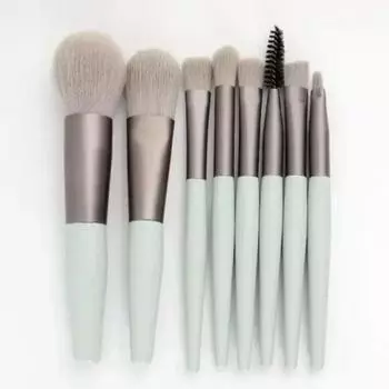 Soft Hair Makeup Brush Set Makeup Tools Powder Brush Eyeshadow Lip Portable Halo Dyeing Brushes 8 Pieces New Product,