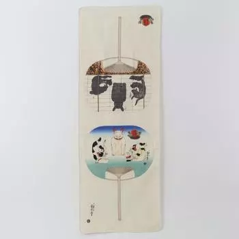 Soft hand towel Kagamin Uchiwa T75 Kuniyoshi s Ukiyo-e