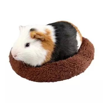 Soft Hedgehog Winter Mat Round Hamster Sleeping Bed Guinea Pig Round Cage Mat Winter L розовый