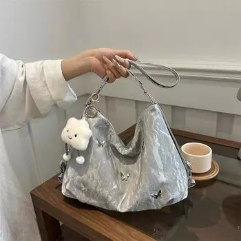 Мягкая кожа Бабочка Большая вместимость Высокая ценность Нежная наплечная сумка Летняя женская наплечная сумка кросс-боди