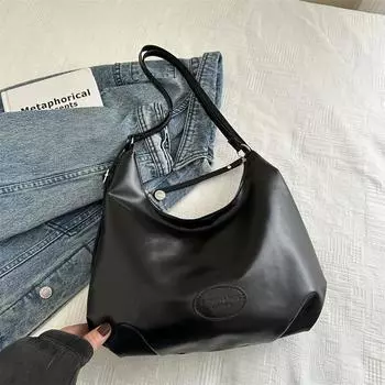 Soft Leather Large-Capacity Chain Underarm Tote Bag Women S Bag Winter Trendy Shoulder Messenger Bag