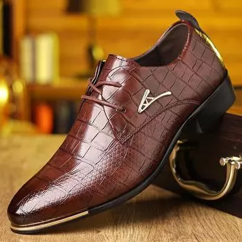 Soft Leather Shoes Men s Office Pointed Toe Men Business Formal Shoes Fashion Wedding Dress Shoes for Man Patchwork Party Shoe 39