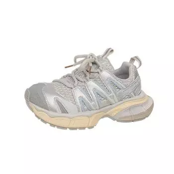 Soft leather thick-soled fried street dad shoes women s 2025 summer new women s shoes versatile sports shoes casual dad shoes women 35