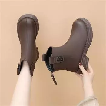 Soft leather thin Martin boots women s 2024 new autumn and winter single boots flat-bottomed versatile British style short boots winter velvet 35
