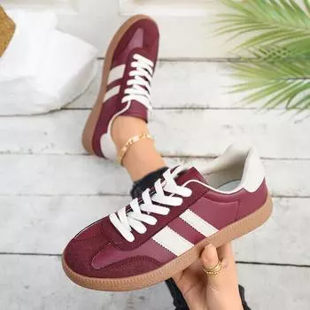 Soft Leather Version Retro Round Head Couple Comfortable Shoes Spring New Style Versatile Breathable Lightweight Sports Shoes 36