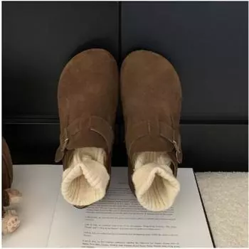 Soft leather version~ Soft leather women s 5cm height increase spring and autumn new grandma shoes women s bottom help Doudou shoes 35