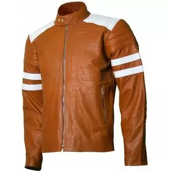 Soft Men s New Stylish Leather Tan Jacket New Motorcycle Handmade Genuine Lambskin Fit S дубильная кора