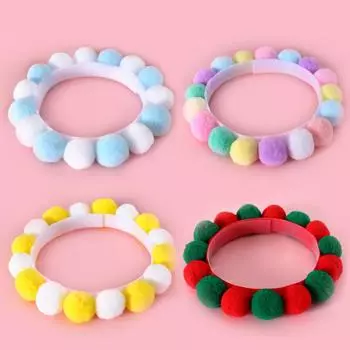 Мягкий плюшевый шарик для питомца, собаки, кошки, котенка, ожерелье в виде конфеты, украшение для ошейника для сиба-корги, пуделя, самоеда, бишона, бульдога, аксессуары для домашних животных XS разноцветный