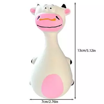 Soft Rubber Chewy Dog Toys Squeaky Interactive Throwing Games Cute And Fun Suitable For Small And Medium-Sized Dogs белый