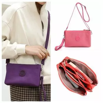 Soft Shoulder Bag Multi-layer Phone Bag Fashion Nylon Crossbody Bag Unisex Style 4