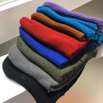 Soft sister hole knitted hat women s tide versatile casual warm wool hat winter hat tide melon fur hat M56-58cm жёлтый