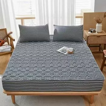 Мягкий, приятный для кожи стеганый чехол для матраса с защитой от клещей, дышащая простыня на резинке, чехол для кровати размера «king-size», наволочка в комплект не входит 90x200x30cm