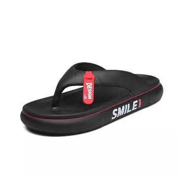 Soft Slippers New Men Flip Flops Men Slides Slippers Outdoor Indoor Man Slippers Soft Thick Bottom Home Shoes Beach Slippers Fli 36-37 чёрный