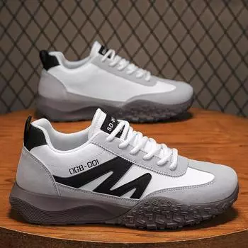 Soft-soled comfortable retro Dexun shoes 2025 spring new casual versatile leather sports shoes jogging outdoor trendy shoes 39