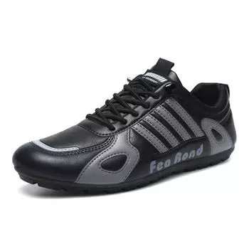 Soft-soled Doudou shoes 2025 new breathable leather sneakers Korean version of casual Forrest Gump shoes Soft-soled driving shoes 39