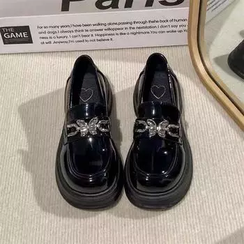 Soft-soled Japanese small leather shoes women s versatile 2025 new one-pedal loafers British Mary Jane women s shoes 35