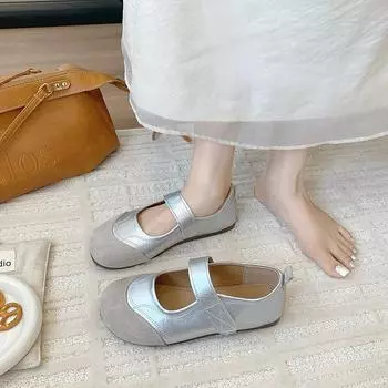 Soft-soled Mary Jane women s shoes summer new non-slip maternity shoes Velcro not tired feet flat shoes 35