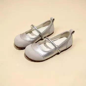 Soft-soled single shoes women s new summer silver light mouth Mary Jane shoes pearl flat-bottomed lazy 35