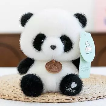 Soft Sweet Sweet Pier Dolphin Park Plush Toy Wedding Event Throwing White Rabbit Panda Gift Learning Match Panda 16cm [Meng Pet Garden]]