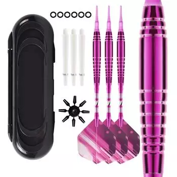 Soft Tip Darts Set PET Flight Aluminum Darts Shafts Brass Barrels Plastic Tip with Storage Box for Professional Beginner