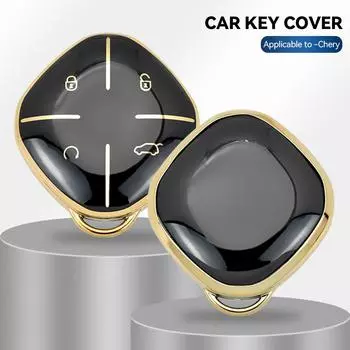 Мягкий чехол для автомобильного пульта дистанционного управления из ТПУ, аксессуары для Chery DASHING X-1 Plus DTC Jetour 2024 2024, защитный держатель для автомобильного брелока чёрный
