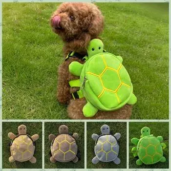 Soft Turtle Shape Pet Bag Large-capacity Dog Outdoor Snack Bag Pet Self Carry Backpack Walking зелёный