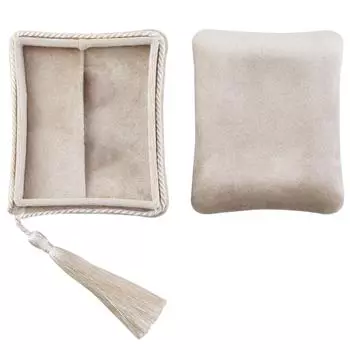 Soft Velvet Travel Jewelry Organizers Multifunctioanl Velvet Jewelry Organizers Jewelry Case for Home and Travel Use A бежевый