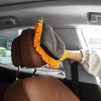 Soft Waterproof Car Wash Microfiber Chenille Gloves Thick Car Cleaning Mitt Wax Detailing Brush Auto Care Double-faced Glove