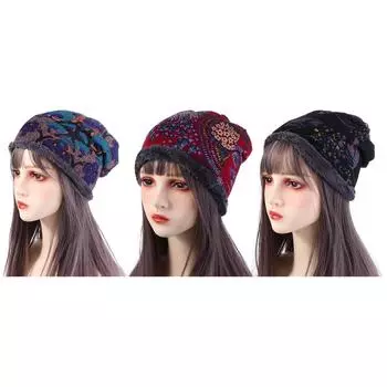 Soft Winter Cap Soft Plus Velvet Neck Warm Multifunctional Women Hat Beanie Velvet Bonnet Bib Hats фиолетовый