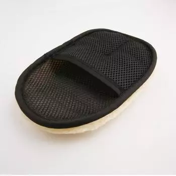 Soft Wool Car Wash Mitt – Scratch-Free Microfiber Cleaning Glove for Gentle Foam Washing & Paint Protection 1pc