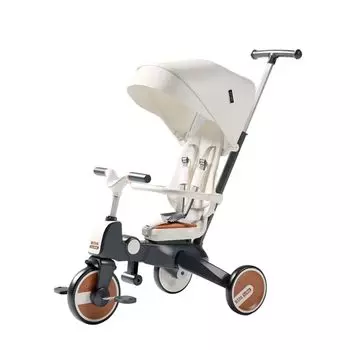 SOFTSEA Трехколесный велосипед для детей с функцией складывания и толкания, безопасность, возраст от 1 года, очень легко кататься, сиденье трехколесного велосипеда, вращающееся седло x руль, руль, велосипед, 5, компактный,