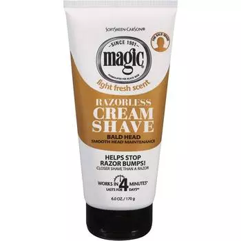 SoftshinCarson Magic Laserless Cream Shave Bold Head Легкий свежий аромат, 170 г, 1 шт.