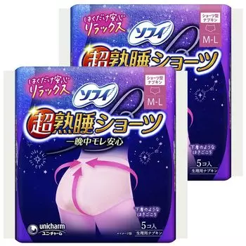 Sofy Супер глубокий сон трусики для обильных прокладок размера 10 прокладки х (Оптовая закупка) Поток, М, (5 2) (Гигиенические прокладки)