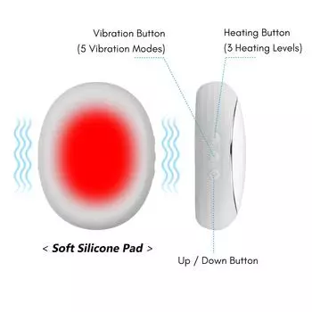Согревающий массажер для лактации для грудного вскармливания 3 уровня нагрева и 5 режимов вибрации Мягкая грудь