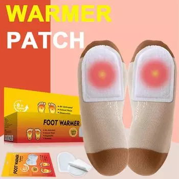 Согревающий пластырь для ног, согревающий компресс для обуви, 8 часов тепла, 2 шт. One Size оранжевый
