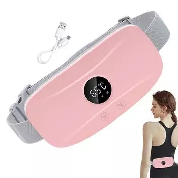 Согревающий пояс, подогреваемый корсет для спины, грелка для спины, 3-ступенчатая электрическая грелка, легкая грелка для поясницы, шеи и розовый