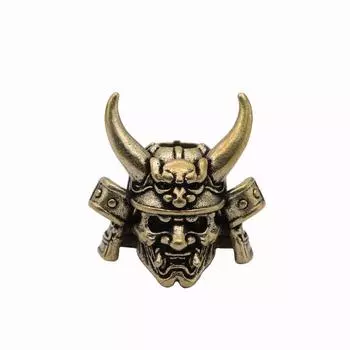 Сёгун Японский Самурай Латунная Бусина для Ножа Воин EDC DIY Паракорд Плетеный Браслет Шнурок Подвеска Аксессуар Инструмент для Отдыха Подвески