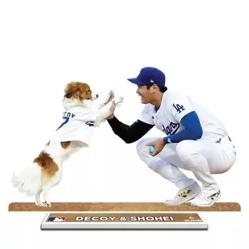 Сёхэй Отани Декопин Стенд игрока Los Angeles Dodgers Церемония первой подачи Официальная собака MLB Приманка и [Предмет] белый