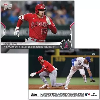 Сёхэй Отани Первый сезон в Американской лиге с более чем 45 домашними, более чем 25 украденными и более чем 100 памятными карточками 1-й ИГРОК АЛ С РАНАМИ В ОДНОМ МАТЧЕ