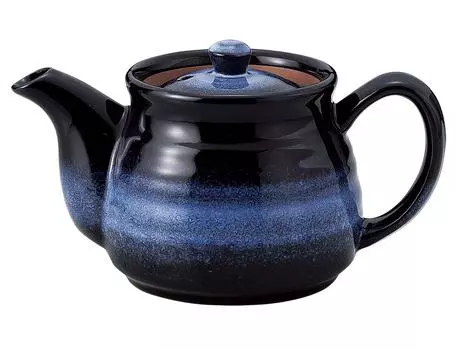 Sohougama pottery pot Aurora Rokubei 500cc (with basket) 482-15-233 синий