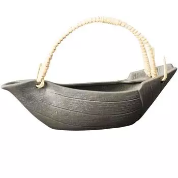 Sohougama Pottery Sake Cup Black Glaze Bone Sake Black 500ml Approx. 359-43-073