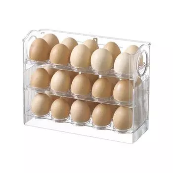 Сохранение Многослойные 30 Яичных Лоток для Яиц Органайзер для Холодильника Коробка для Хранения Яиц Контейнеры для Пищи прозрачный
